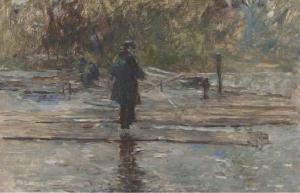 BLUM Robert Frederick 1857-1903,Fishermen at a river's edge, Holland,Christie's GB 2005-03-01