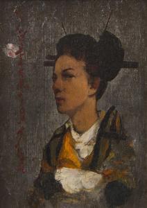 BLUM Robert Frederick 1857-1903,Portrait of Hilah Loyd Drake in Japanese Costume,Freeman 2023-12-05