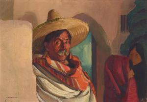 BLUMENSCHEIN Ernest Leonard 1874-1960,Mexican in Doorway,1927,Bonhams GB 2024-04-23
