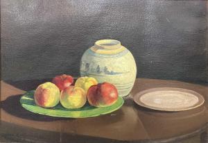 BLUNDELL Alfred Richard,Still life with Chinese ginger jar and apples,Lacy Scott & Knight 2023-03-17