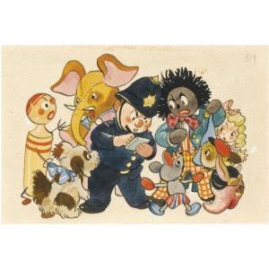 BLYTON ENID,TWO NODDY ILLUSTRATIONS, COMPRISING,Sotheby's GB 2009-12-17