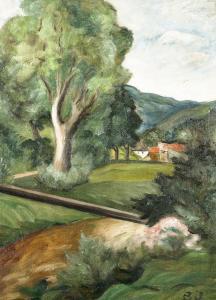 BOžENA Jelínková 1880-1951,A Provencal Landscape,1931,Palais Dorotheum AT 2012-11-24