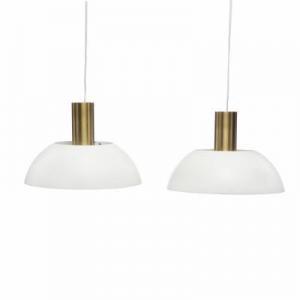 BO Jørgen 1919-1999,A pair of rare pendants with brass socket house an,Bruun Rasmussen DK 2022-09-06