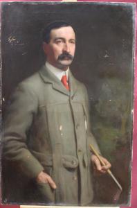 BOARD Ernest,portrait of an Edwardian gentleman holding a golf ,1903,Reeman Dansie 2019-07-30
