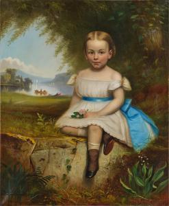 BOARDMAN William G. 1815-1895,Blonde-Haired Girl Seated,1869,Sotheby's GB 2023-06-12
