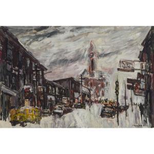 BOBAK Molly Joan Lamb 1922-2014,SNOW IN THE TOWN,Waddington's CA 2023-11-30
