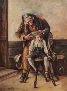 BOBHOLZ George Frank 1904-1957,The Haircut,Hindman US 2014-12-05
