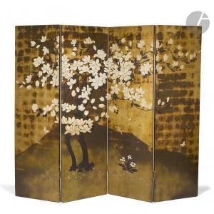 BOBOT Pierre 1902-1974,Magnolia en fleurs & Vol de phénix et papillons,Ader FR 2019-12-06