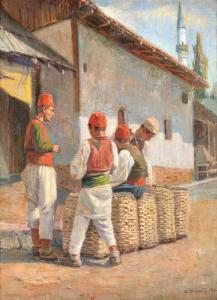 BOCARIÉ Spiro 1878-1941,The laundrymen,1908,Dreweatts GB 2019-07-31