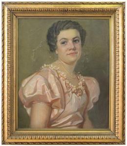 BOCCA ANNA 1900-1985,Ritratto di signora in abito rosa,1936,Meeting Art IT 2019-05-29