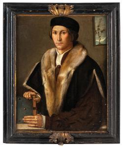 BOCCACCINO Boccaccio 1467-1524,Ritratto di giovane uomo con libro,Wannenes Art Auctions 2023-11-29