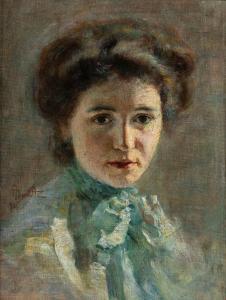 BOCCALATTE Pietro Anacleo,Ritratto della pittrice Andreina Marabotto,1904,Finarte 2023-10-19