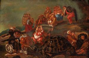 BOCCHI Faustino 1659-1742,Pigmei in lotta con una tartaruga,Bertolami Fine Arts IT 2024-04-18