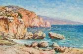 BOCH Anna 1848-1936,Falaises roses dans le Midi (Mediterranean Cliffs),1910-12,De Vuyst 2018-05-19