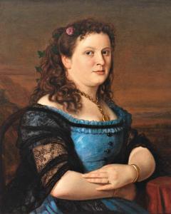 BOCH Anton 1819-1884,Portrait der Pepina Schmid,1871,Zeller DE 2016-09-24