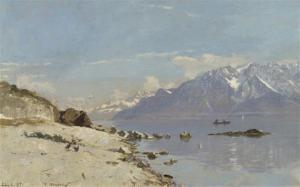 BOCION Francois Louis David 1828-1890,Rivage de Pully,1887,Galerie Koller CH 2013-06-19