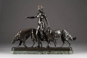 BOCK Arthur 1875-1957,Diana mit Windhunden,Hargesheimer Kunstauktionen DE 2021-03-13