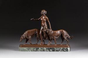 BOCK Arthur 1875-1957,DIANA MIT WINDHUNDEN,Hargesheimer Kunstauktionen DE 2016-09-24