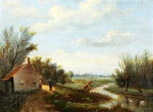 BOCK J 1875,Landscape with cattle,Twents Veilinghuis NL 2013-10-18