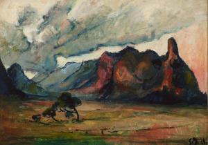 BOCK Ludwig 1886-1971,Mountain landscape,1924,Sovcom RU 2023-10-31