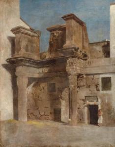 BOCKLIN Arnold 1827-1901,Forum of Nerva, Rome,1856,Galerie Koller CH 2022-09-23