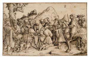 BOCKSTORFFER Christoph,Un prigioniero inginocchiato liberato da una princ,1531,Gonnelli 2012-06-14