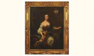 BOCQUET Jean Baptiste 1758,Portrait de femme en Diane,Versailles Enchères FR 2004-11-28