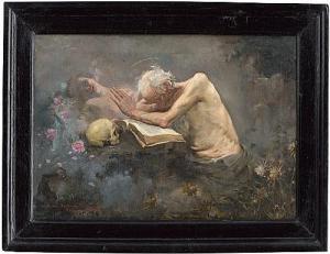 BOCQUET ORTEGA Julio 1870,Die Versuchung des hl. Antonius,1894,Galerie Bassenge DE 2018-05-31