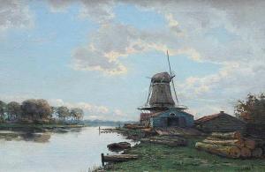 BODDIUS J,Mill and sawmill by a River,Stahl DE 2013-02-23