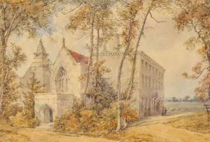 BODDY William James 1832-1911,Paysage à l’’abbaye,1893,Hotel Des Ventes Mosan BE 2012-12-12
