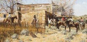 BODELSON Dan 1949,Cowboy Rendezvous,1979,Scottsdale Art Auction US 2024-04-12