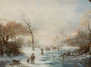 BODEMANN Willem 1806-1880,Les joies de l'hiver,Joron-Derem FR 2023-04-28
