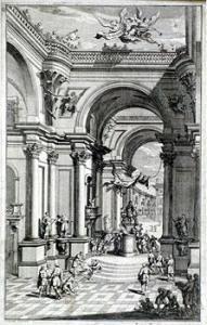 BODENEHR Georg Conrad 1664-1766,Belebter italienischer Platz,Reiner Dannenberg DE 2006-03-21