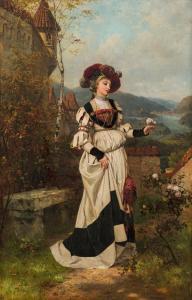 Bodenmuller Friederich 1845-1913,Lady in renaissance costume,1879,im Kinsky Auktionshaus 2021-07-06