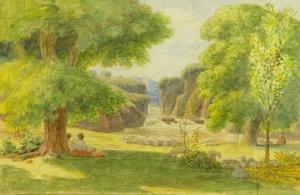 BODINIER Guillaume 1795-1872,Bergers et cascade,Siboni FR 2018-03-25