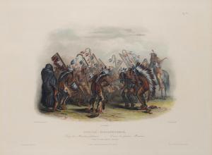 BODMER Karl 1809-1893,Ischohä-Kakoschóchatä, Dance of the Mandan Indians,1840,Bonhams GB 2023-11-30