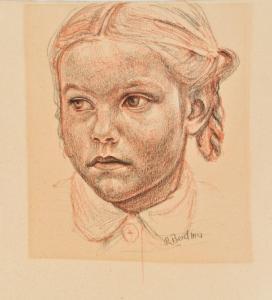 BODMER Paul 1886-1983,Portrait eines Mädchens,Allgauer DE 2018-07-12