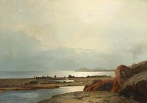 BODOM Erik 1829-1879,Kystlandskap fra Ogna på Jæren,Christiania NO 2015-10-13