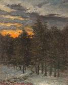 BODWELL William P 1852-1940,WINTER WOODS,1880,Grogan & Co. US 2015-06-21