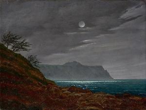 BOECK Johann Friedrich,Moonlit night on the Island of Rügen,1840,Villa Grisebach 2015-11-25