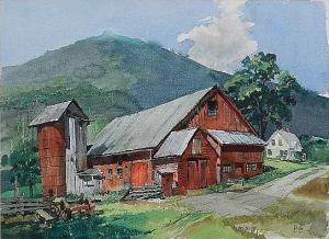 BOEDEKER Arnold 1915-1985,Red Barn in Summer,Rachel Davis US 2013-09-21