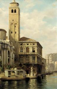 BOEHM Adolph 1844,A Venetian canal scene; and A priest crossing a Ve,Christie's GB 2002-10-24