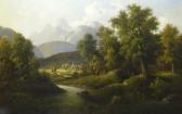 Boehm Alfred 1850-1885,Alpine Summer River Landscape,David Duggleby Limited GB 2017-12-08