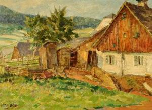 BOEHM Gustav 1875,A mountain farmstead,Morphets GB 2012-09-06