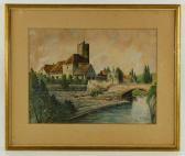 BOEHM Gustav 1875,river view in Germany,Kaminski & Co. US 2020-01-25