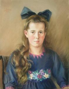 BOEHR F,Portret dziewczynki,1921,Rynek Sztuki PL 2009-03-08