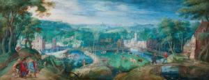 BOELS Frans 1555-1596,Landschaft mit Pilgern und Bauern,Lempertz DE 2019-05-18