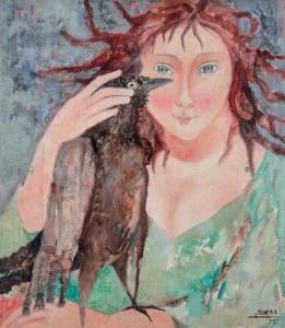 BOERI Francis Jacque 1929,Femme au corbeau,1975,Lucien FR 2020-11-04