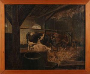 BOERS Frans Jacob D 1914-1987,Stable with cows,Twents Veilinghuis NL 2020-01-10