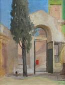 BOETTO Giulio 1894-1967,Paesaggio con casa e albero,Galleria Pananti Casa d'Aste IT 2022-10-21